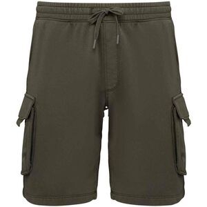 Native Spirit Mens French Terry Washed Cargo Shorts / Washed Organic Khaki